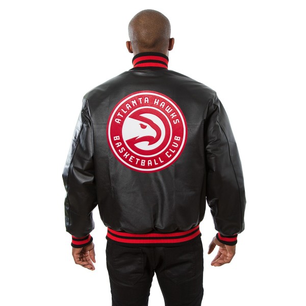 Кожаная куртка Atlanta Hawks JH Design Domestic Team Color - Black