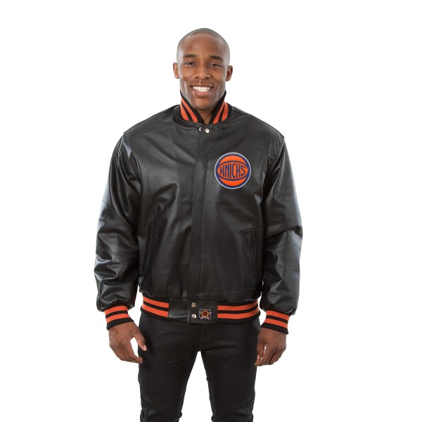 Кожаная куртка New York Knicks JH Design Domestic Team Color - Black