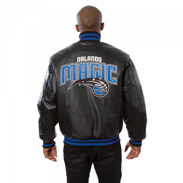 Куртка кожаная Orlando Magic JH Design Domestic Team Color - Black