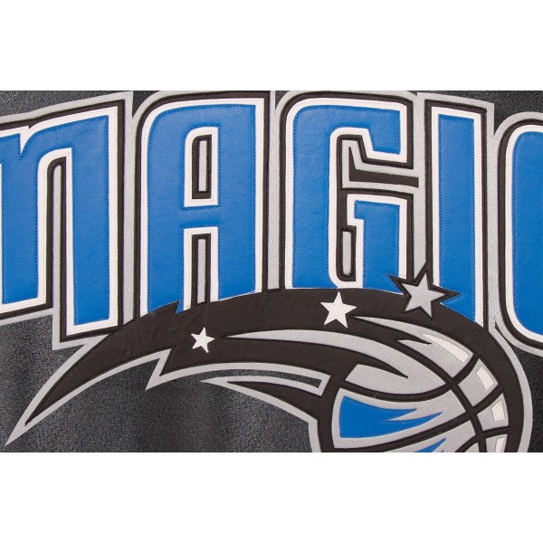 Куртка кожаная Orlando Magic JH Design Domestic Team Color - Black