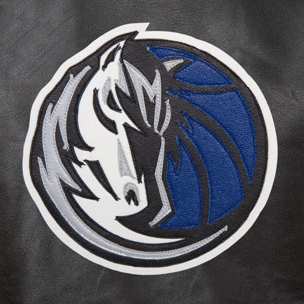 Кожаная куртка Dallas Mavericks JH Design Domestic Team Color - Black