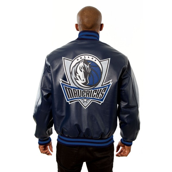 Куртка кожаная Dallas Mavericks JH Design Domestic Team Color - Navy