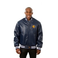 Куртка кожаная Indiana Pacers JH Design Domestic Team Color - Navy