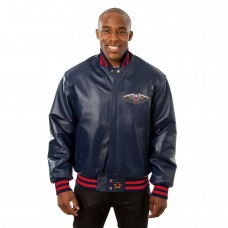 Куртка кожаная New Orleans Pelicans JH Design Domestic Team Color - Navy
