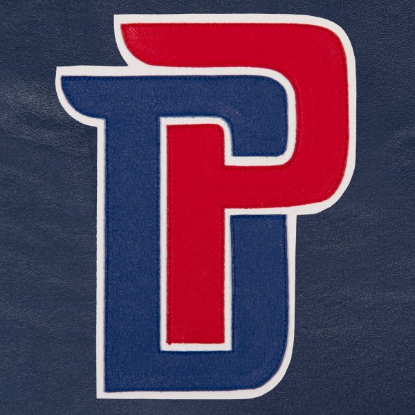 Куртка кожаная Detroit Pistons JH Design Domestic Team Color - Navy