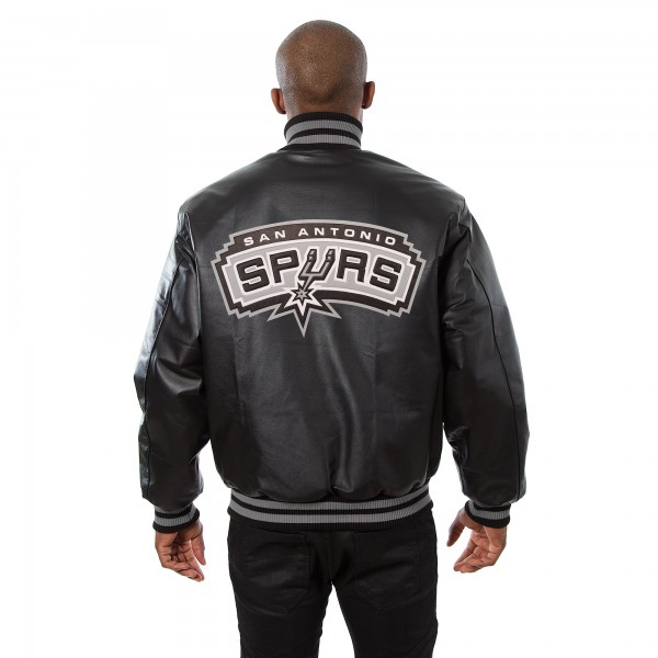 Куртка кожаная San Antonio Spurs JH Design Domestic Team Color - Black