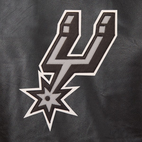 Куртка кожаная San Antonio Spurs JH Design Domestic Team Color - Black
