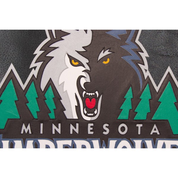 Куртка кожаная Minnesota Timberwolves JH Design Domestic Team Color - Black