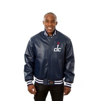 Куртка кожаная Washington Wizards JH Design Domestic Team Color - Navy