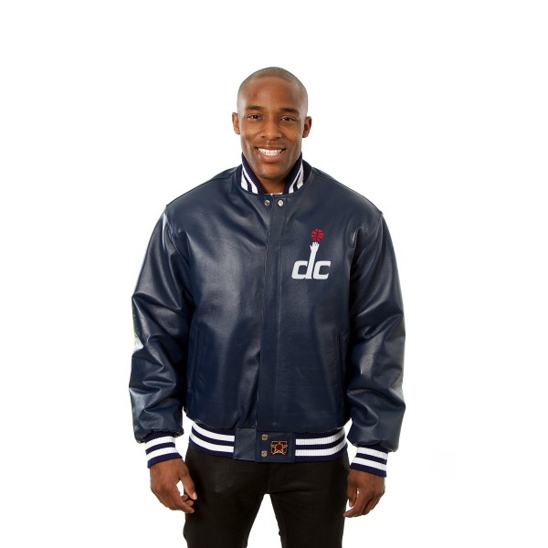 Куртка кожаная Washington Wizards JH Design Domestic Team Color - Navy