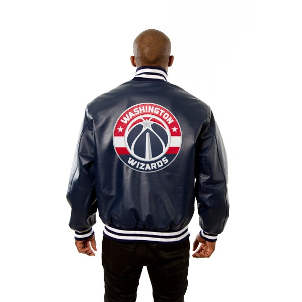 Куртка кожаная Washington Wizards JH Design Domestic Team Color - Navy