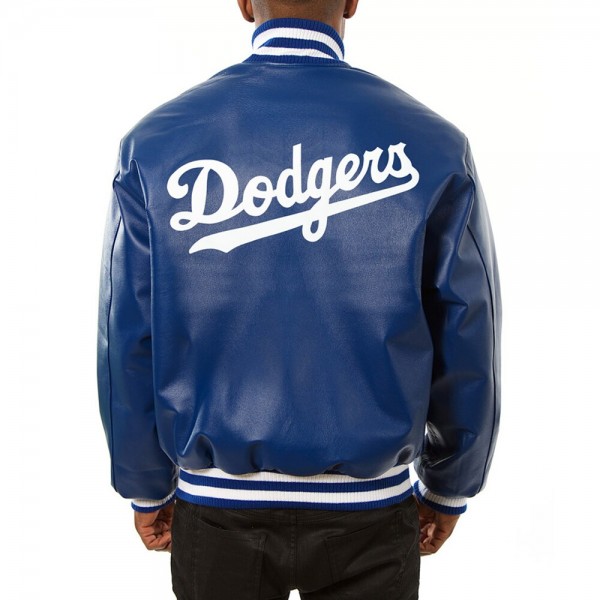 Кожаная куртка Los Angeles Dodgers JH Design Team Color - Royal