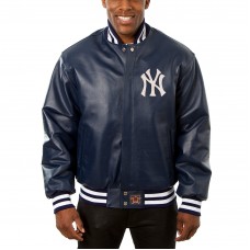 Кожаная куртка New York Yankees JH Design Team Color - Navy