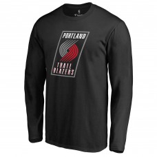 Футболка с длинным рукавом Portland Trail Blazers Primary Logo - Black