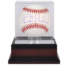 Autographed Los Angeles Dodgers Kirk Gibson Fanatics Authentic Baseball and Mahogany Baseball Display Case