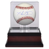 Бейсбольный мяч Autographed Los Angeles Dodgers Mookie Betts Fanatics Authentic and Mahogany Display Case