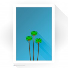 Los Angeles Dodgers 14 x 20 Dodger Stadium The Three Sisters Minimalist Art Giclee Print