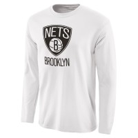 Футболка с длинным рукавом Brooklyn Nets Primary Logo - White