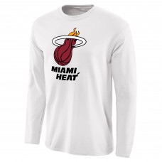 Miami Heat Primary Logo Long Sleeve T-Shirt - White