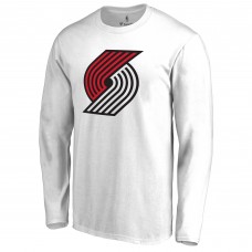 Футболка с длинным рукавом Portland Trail Blazers Primary Logo - White
