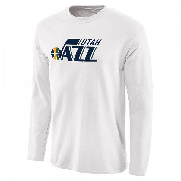Футболка с длинным рукавом Utah Jazz Primary Logo - White