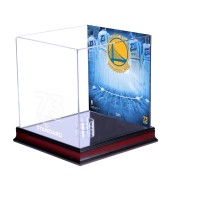 Golden State Warriors Fanatics Authentic Record Breaking Season Logo Mahogany Basketball Display Case with Sublimated Collage