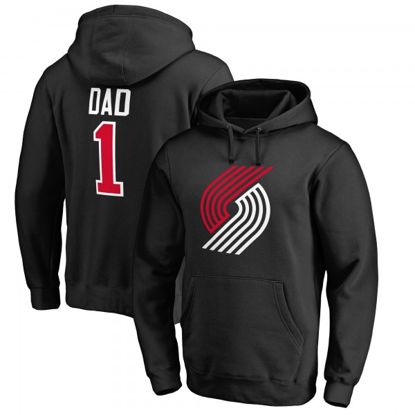 Толстовка с капюшоном Portland Trail Blazers #1 Dad - Black - фирменная одежда NBA