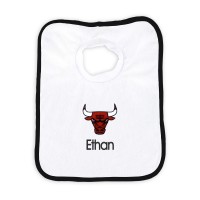 Именной слюнявчик Chicago Bulls Newborn & Infant - White