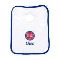 Именной слюнявчик Detroit Pistons Newborn & Infant - White