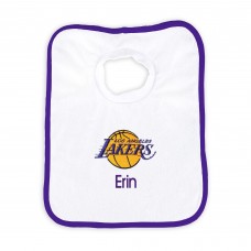 Los Angeles Lakers Newborn & Infant Personalized Bib - White
