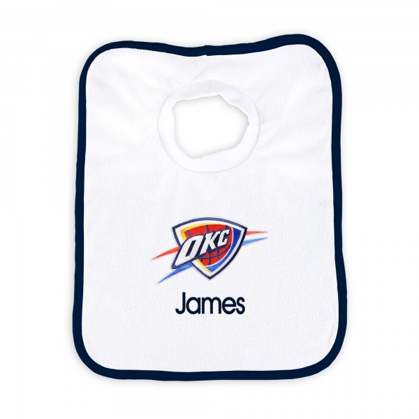 Именной слюнявчик Oklahoma City Thunder Newborn & Infant - White
