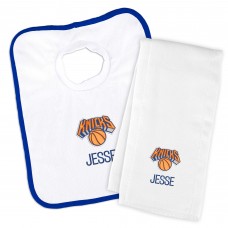 Именной слюнявчик и салфетка - слюнявчик New York Knicks Newborn & Infant - White