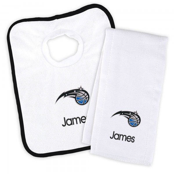 Именной слюнявчик и салфетка - слюнявчик Orlando Magic Newborn & Infant - White