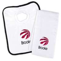 Именной слюнявчик и салфетка - слюнявчик Toronto Raptors Newborn & Infant - White
