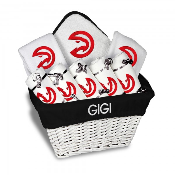 Именная подарочная коробка Atlanta Hawks Newborn & Infant Large - White