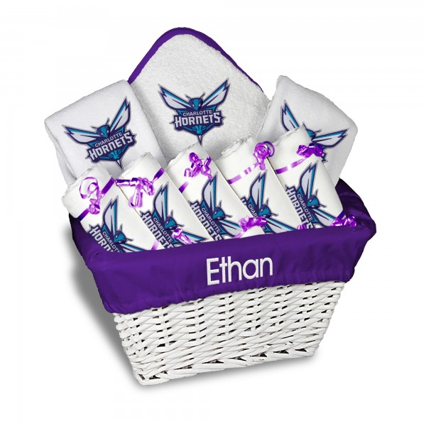 Именная подарочная коробка Charlotte Hornets Newborn & Infant Large - White