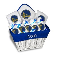 Golden State Warriors Newborn & Infant Personalized Large Gift Basket - White