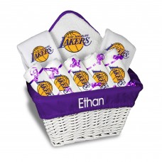 Именная подарочная коробка Los Angeles Lakers Newborn & Infant Large - White
