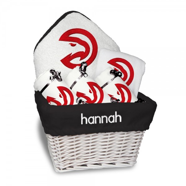 Именная подарочная корзина Atlanta Hawks Newborn & Infant Medium - White