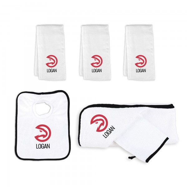 Именная подарочная корзина Atlanta Hawks Newborn & Infant Medium - White