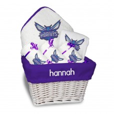 Именная подарочная корзина Charlotte Hornets Newborn & Infant Medium - White