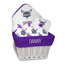 Именная подарочная корзина Charlotte Hornets Newborn & Infant Medium - White