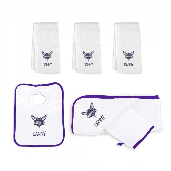 Именная подарочная корзина Charlotte Hornets Newborn & Infant Medium - White