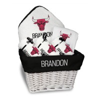 Newborn & Малышам Chicago Bulls White Personalized Medium Gift Basket