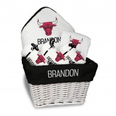 Newborn & Малышам Chicago Bulls White Personalized Medium Gift Basket