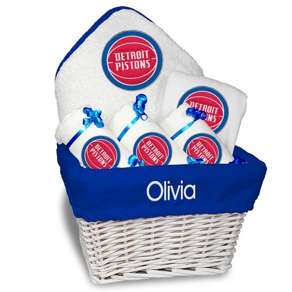 Именная подарочная корзина Detroit Pistons Newborn & Infant Medium - White