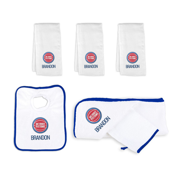 Именная подарочная корзина Detroit Pistons Newborn & Infant Medium - White