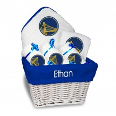 Golden State Warriors Newborn & Infant Personalized Medium Gift Basket - White