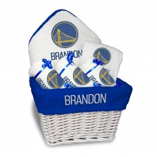 Newborn & Малышам Golden State Warriors White Personalized Medium Gift Basket
