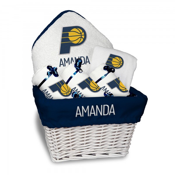 Newborn & Малышам Indiana Pacers White Personalized Medium Gift Basket